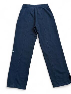ALO black High-Waist Free Time Straight slit Leg Sweatpants